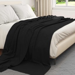 Paturi de aruncat 6 pcs Negru 270 x 240 cm Molton GartenMobel Dekor