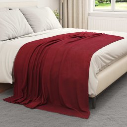 Paturi de aruncat 6 pcs Rosu Bordeaux 200 x 150 cm Molton GartenMobel Dekor