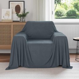 Patura de aruncat Gri închis 210 x 140 cm Molton GartenMobel Dekor
