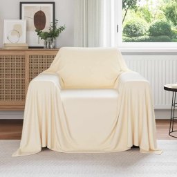 Paturi de aruncat 6 pcs Crem 210 x 140 cm Molton GartenMobel Dekor