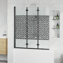 Incarcare dus Negru si transparent 130 x 130 cm sticla securizata GartenMobel Dekor
