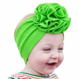 Bentita verde neon lata cu floare