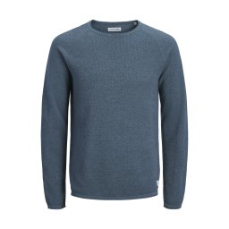 JACK & JONES Pulover 'JJEHill' albastru porumbel