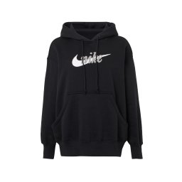 Nike Sportswear Bluză de molton 'PHNX FLC' gri deschis / negru / alb