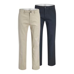 JACK & JONES Pantaloni eleganți 'JPSTOLLIE DYLAN' bej / bleumarin