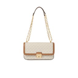MICHAEL Michael Kors Geantă de umăr maro caramel / gri / alb murdar