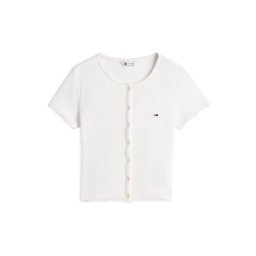 Tommy Jeans Geacă tricotată alb