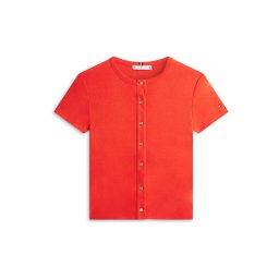 TOMMY HILFIGER Geacă tricotată bleumarin / portocaliu / roșu / alb