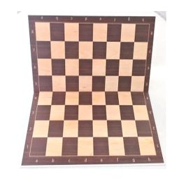Tabla de sah din carton pliabila turneu 48A 48 cm , decor lemn palisandru
