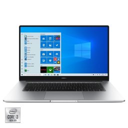Laptop Huawei 14'' MateBook D15, 1920x1080, i3-10110U pana la 4.1GHz, 8GB DDR4, SSD 256GB, Baterie 4 ore