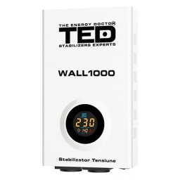 Stabilizator de tensiune TED Electric 1000VA, 600W, 230V, unda sinusoidala pura, display digital