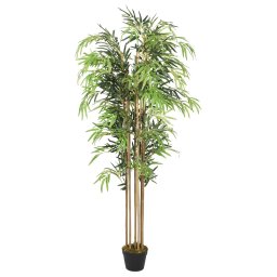 Gossi arbore din bambus artificial 1095 de frunze 150 cm verde