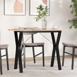 Gossi masa bucatarie, cadru y, 100x50x75,5 cm lemn masiv pin si fonta