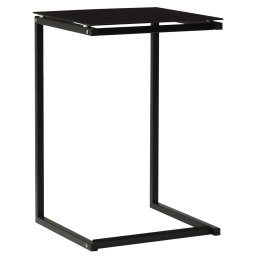 Gossi masa laterala, negru, 40x40x60 cm, sticla securizata