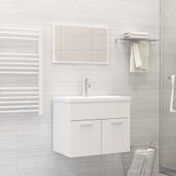 Gossi set mobilier de baie, 2 piese, alb, pal