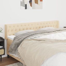 Gossi tablie de pat cu aripioare, crem, 183x16x78/88 cm textil