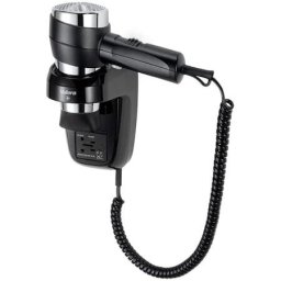 Uscator de par Valera Action Super Plus 1600 Shaver (Black), pentru hotel, montare pe perete, 1600 W, Negru
