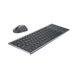 Kit Wireless Dell 580-AIWM-05, Tastatura, USB, Grey + Mouse Optic, USB, Grey
