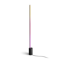 Lampadar LED RGB inteligent Philips Hue Gradient Signe floor, 29W, 1800 lm, lumina alba si colorata, IP20, 145.8 cm, Aluminiu, Negru