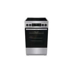 Aragaz Gorenje GECS5C70XA, Abordare bucatarie cm. 50 - 4 zone de gatit electrice + 1 cuptor electric, inox/negru