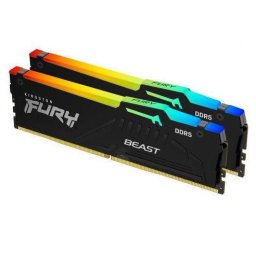 Memorii Kingston FURY Beast RGB, 32GB (2x16GB) DDR5, 5600MHz, CL36