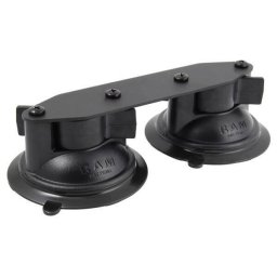 RAM® Twist-Lock™ Dual Suction Cup Base with Straight Plate