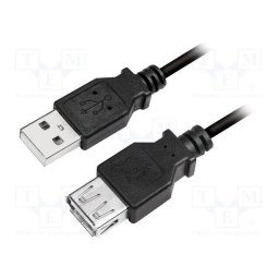 Cablu LogiLink USB , 2.0m , negru