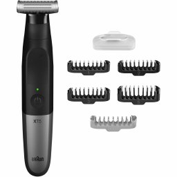 Aparat hibrid de barbierit si tuns barba Braun Series X XT5100 Wet&Dry, 4 piepteni, 1 cap pentru ingrijire corporala, Negru