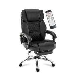 Scaun De Birou Cu Functie De Masaj Mark Adler Boss 6.0, Cu Suport Pentru Picioare, Functie De Incalzire, Negru