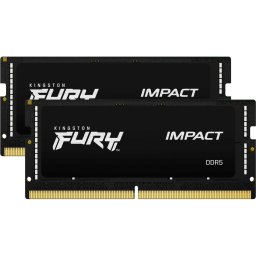 Kit dual memorie RAM Kingston FURY Impact, 32GB SDDR5 (2x16 GB), Frecventa 6400 MHz, CL - 38, Negru