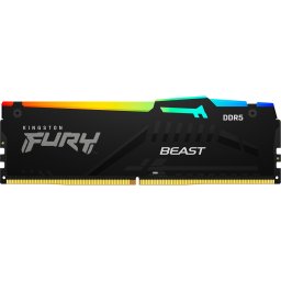 Memorie RAM Kingston FURY Beast RGB, Capacitate 16GB DDR5 (1x16GB), Frecventa 6000MHz, CL36, Negru