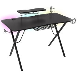 Birou Gaming Genesis Holm 300 RGB, 60 kg, Negru