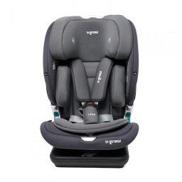 Scaun auto pentru copii U-Grow Goldfix Plus, I-Size, R129, cu isofix, 76-150 cm, boxa bluetooth, gri
