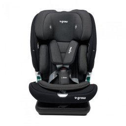 Scaun auto pentru copii U-Grow Goldfix Plus, I-Size, R129, cu isofix, 76-150 cm, boxa bluetooth, negru