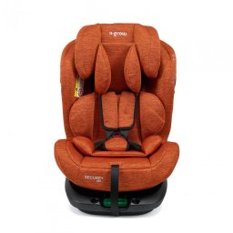 Scaun auto pentru copii U-Grow Secure+, 40-150 cm, 360 grade, 4 pozitii de ajustare pe spate, 10 pozitii de ajustare a tetierei pe inaltime, Caramiziu