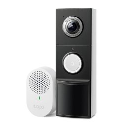 Camera de supraveghere wireless cu sonerie TP-Link Tapo D205, 2K 3MP, unghi de vizualizare larg 160°, detectare inteligenta de persoane, baterie reincarcabila 5200mAh, suporta panou solar Tapo, Two-Way Audio, IP54