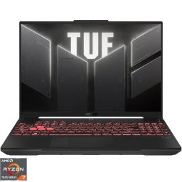 Laptop Gaming ASUS TUF A16, procesor AMD Ryzen™ 7 7445HS pana la 4.70 GHz, 16 inch, Full HD+, WUXGA, 144Hz, IPS, 16GB DDR5 RAM, 512GB SSD, NVIDIA® GeForce RTX™ 4050 6GB GDDR6, No OS, Gri inchis