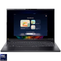 Laptop Acer Swift Go 16 AI OLED, procesor Intel® Core™ Ultra 7 256V pana la 4.8 GHz, 16 inch, WUXGA+ OLED, 120Hz, 16GB LPDDR5X, 1TB SSD, Intel® Arc™ Graphics 140V, Windows 11 Home, Negru