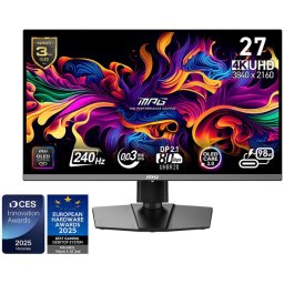 Monitor MSI MPG 272URX QD-OLED, 26.5 inch, UHD, 3840 x 2160, HDMI, DisplayPort, 240 Hz, 0.03 ms, Negru