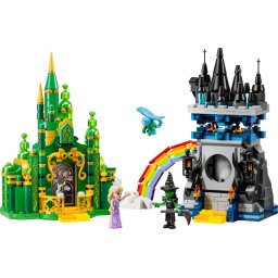 Jucarie LEGO Wicked 75689, Emerald City si Castelul Kiamo Ko, 860 piese, 9+ ani