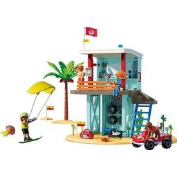 Playmobil My Life 71903, Turn de salvamar si carucior de plaja, Multicolor