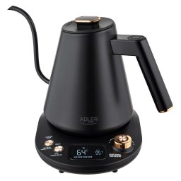 Cana electrica Adler AD 1349, 900-1100 W, capacitate 1L, 40-100 C, Mentinere caldura, Afisaj LED, Negru