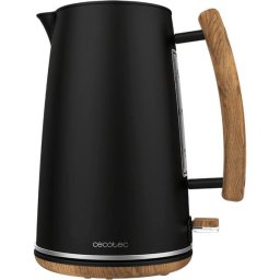 Fierbator de apa Cecotec Thermosense 400, cu maner din lemn, 3000 W, 1.7 L, Negru