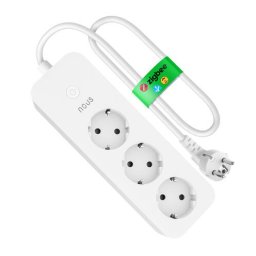 Prelungitor Inteligent Nous A11Z, ZigBee 3.0, monitorizare consum, compatibil Alexa/Google Assistant, Alb