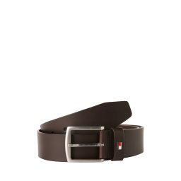 TOMMY HILFIGER Curea 'New Denton' bleumarin / maro închis / roși aprins / alb