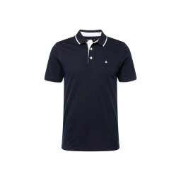 JACK & JONES Tricou 'Paulos' bleumarin / alb