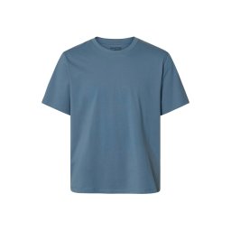 SELECTED Tricou 'Haspen' albastru porumbel