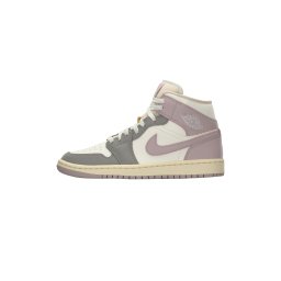 Jordan Sneaker înalt 'Air Jordan 1' șamoa / bej deschis / gri închis / mov liliachiu