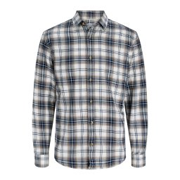 JACK & JONES Cămașă 'JJEDOVER' albastru deschis / albastru închis / maro / alb