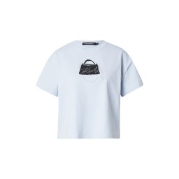 Karl Lagerfeld Tricou albastru pastel / negru